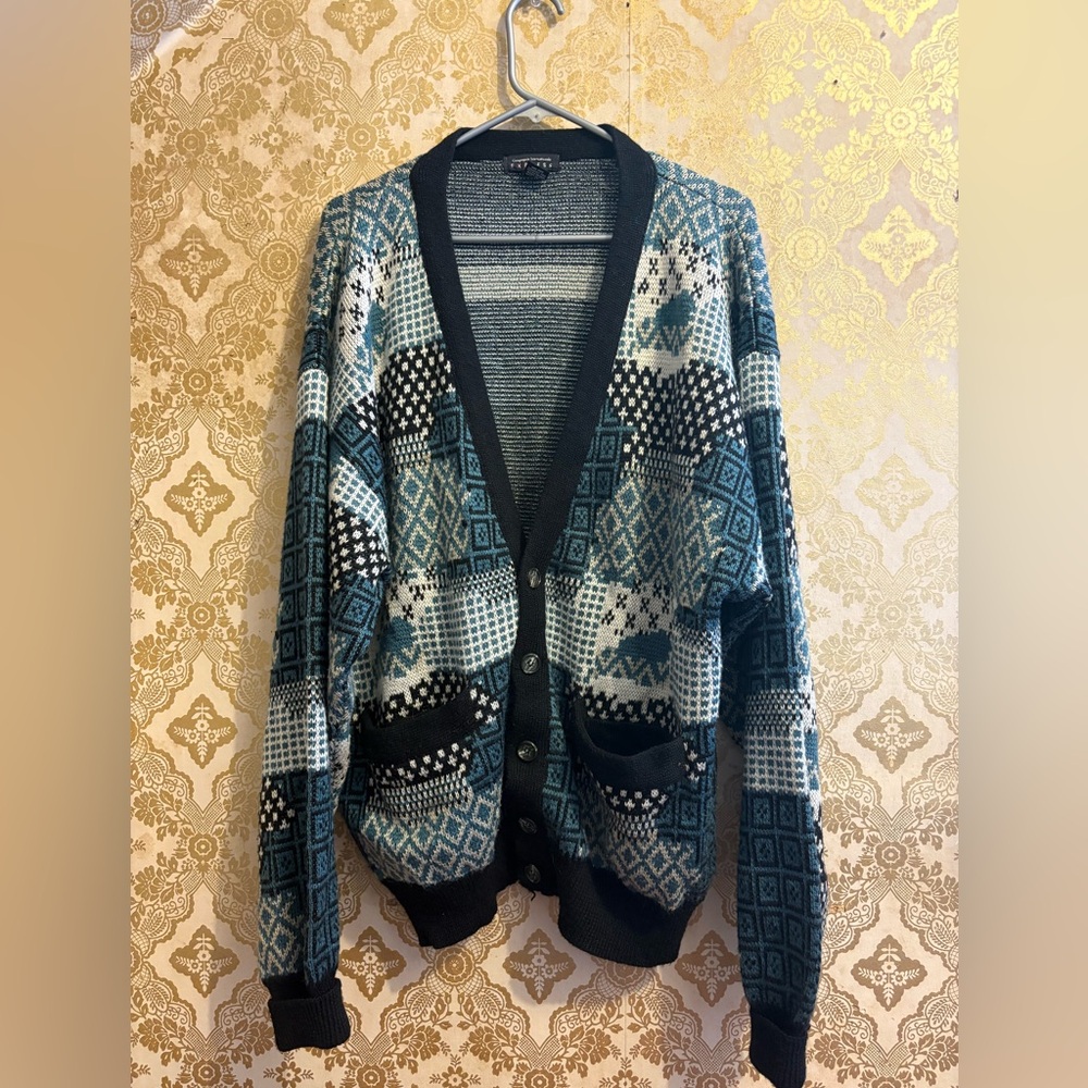 Vintage geometric cardigan